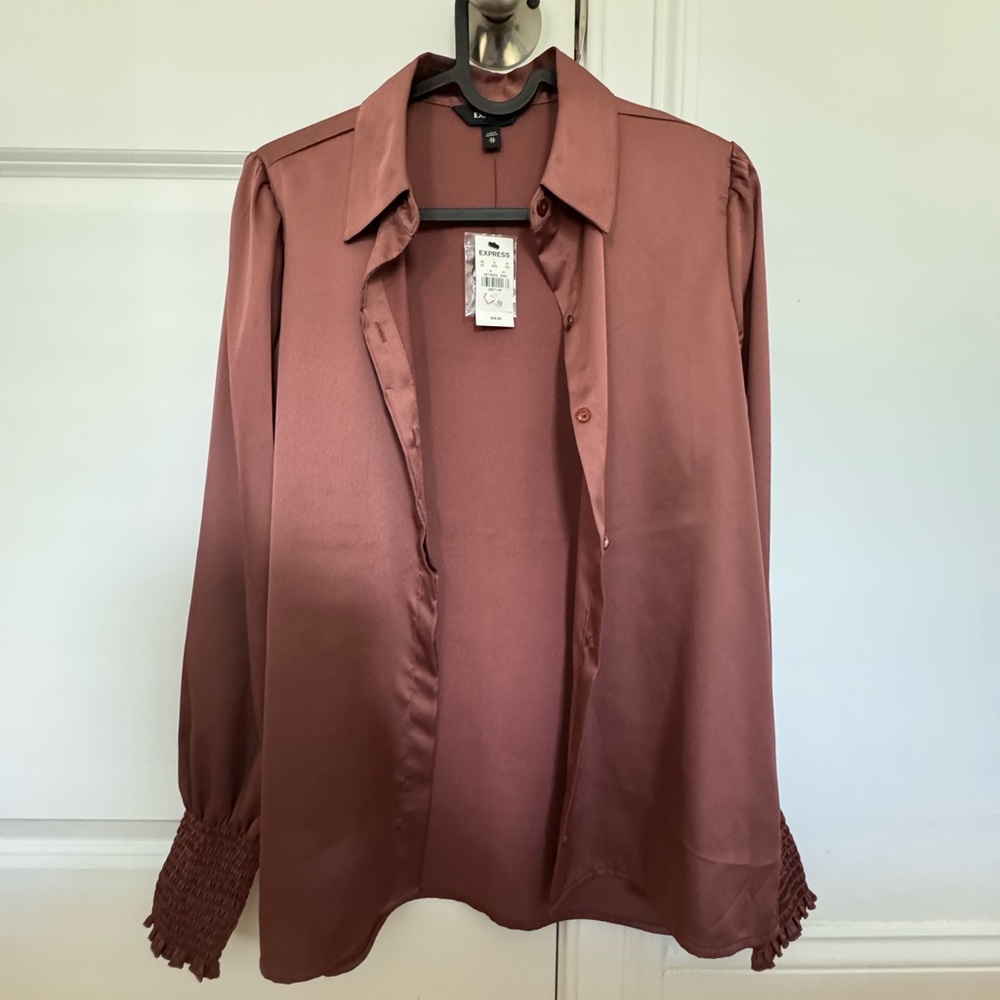 Express Mauve Button Down Shirt